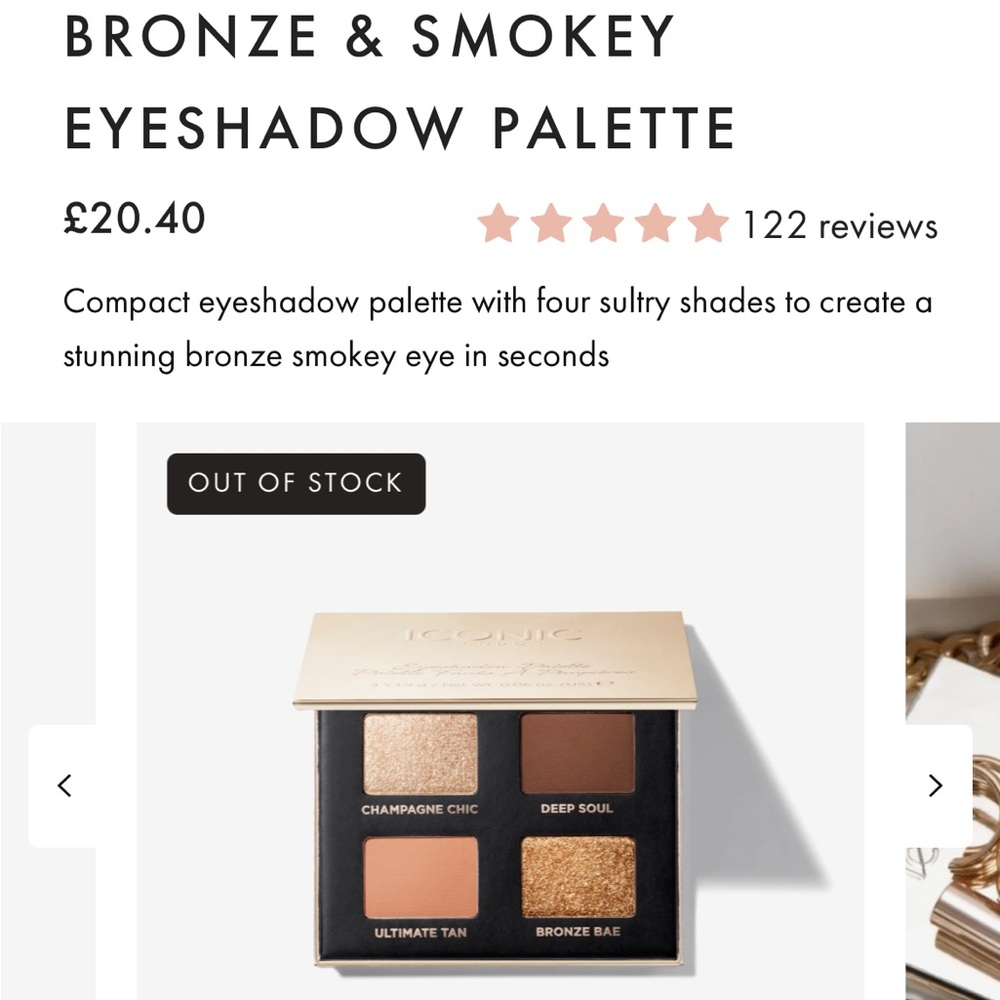 Iconic London Bronze & Smokey Eyeshadow Palette